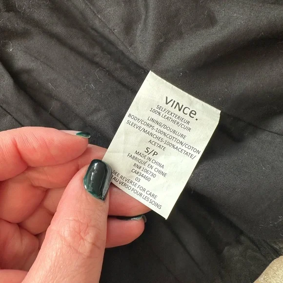 NWT - Vince Black Quilted Leather Jacket - Picture 4 of 10